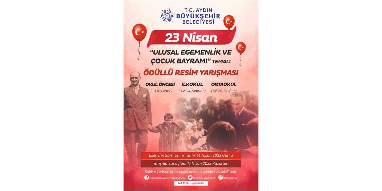 Büyükşehir Belediyesi’nden 23 Nisan temalı ödüllü resim yarışması