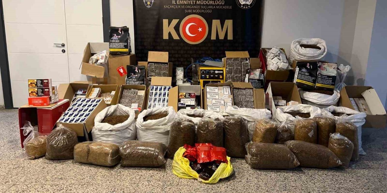 Binlerce kaçak sigara ele geçirildi