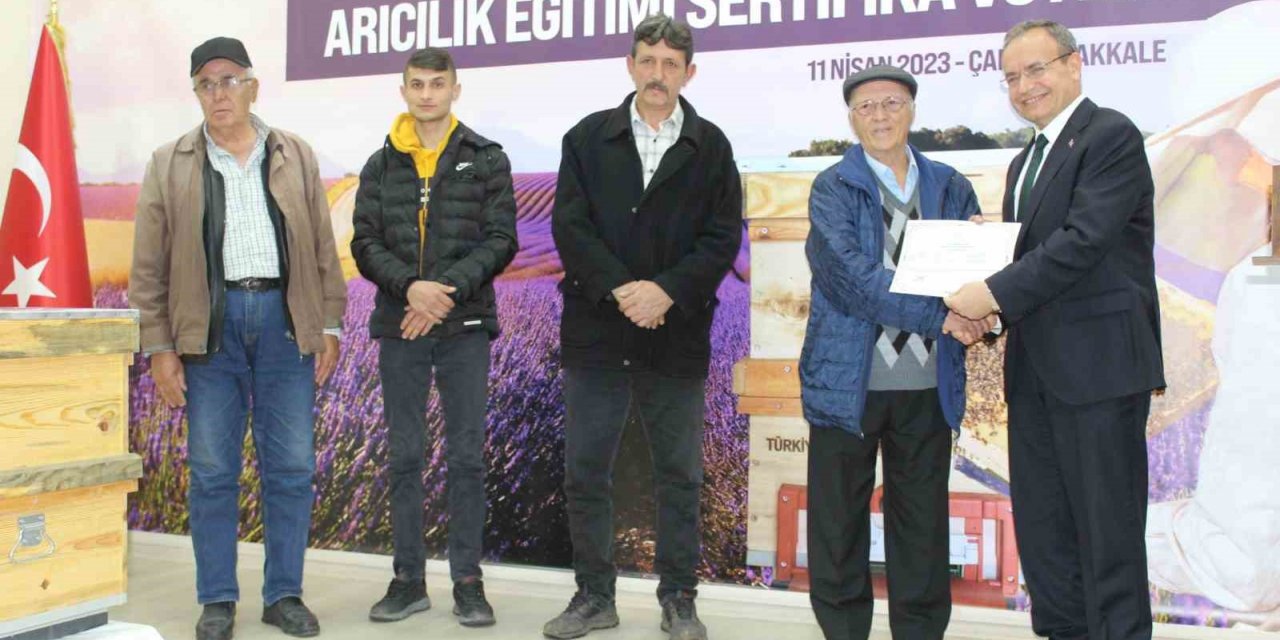 Çan’da üreticiler arı kovanı ve organik lavanta fidanı ile desteklendi