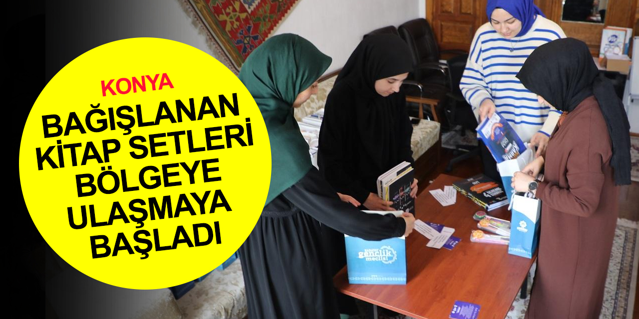 Konya Karatay'da YKS’ye hazırlanan depremzede öğrenciler için başlatılan kitap kampanyası devam ediyor