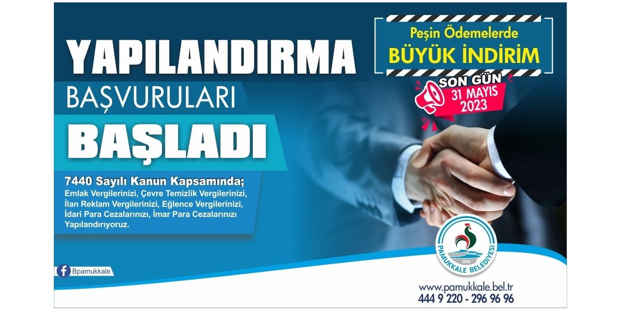 Pamukkale Belediyesinde yapılandırma başvuruları başladı