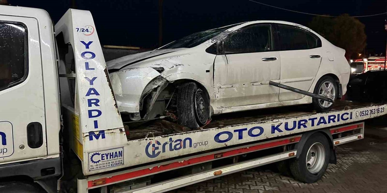 Elazığ’da otomobil, tünel içerisinde takla attı