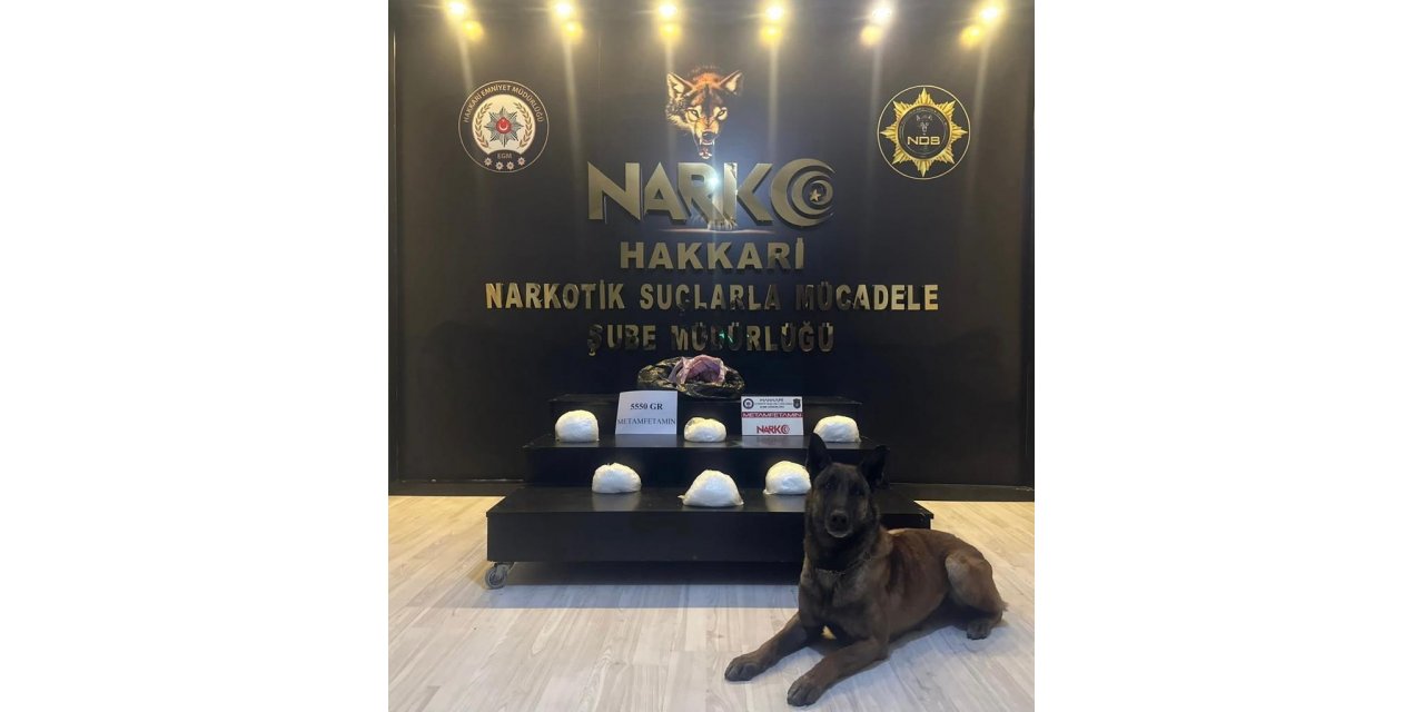 Şemdinli’de 5 kilo 550 gram metamfetamin ele geçirildi