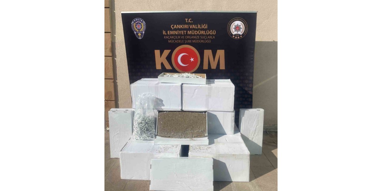 Çankırı’da 18 bin içi doldurulmuş kaçak makaron ele geçildi