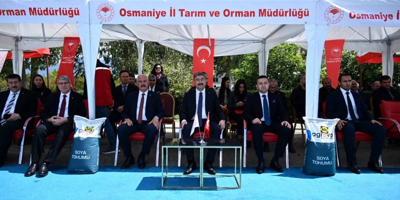 Osmaniye’de depremzede çiftçilere soya tohumu desteği