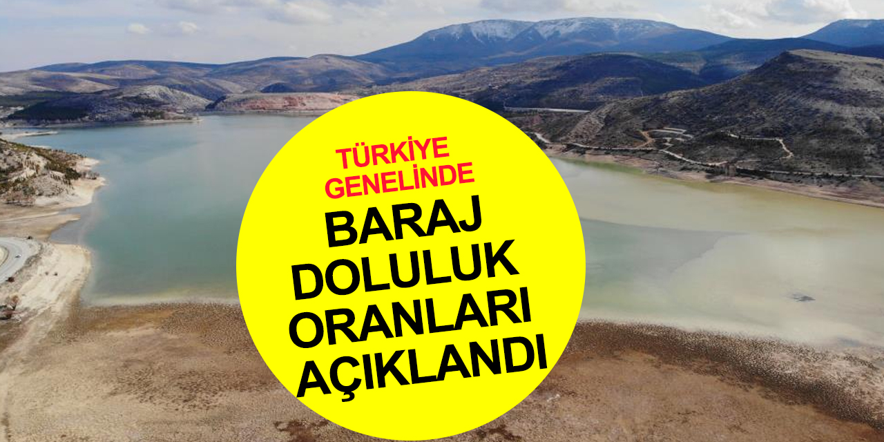 Türkiye genelinde baraj doluluk oranları açıklandı