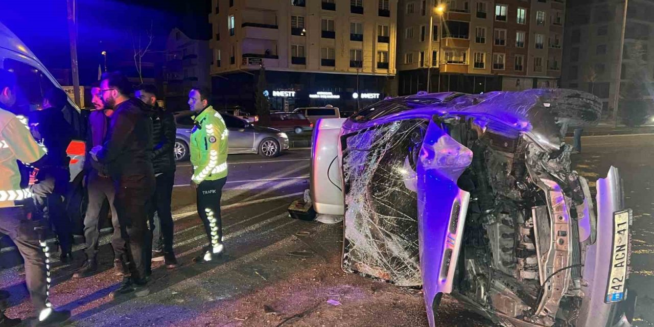 Nevşehir’de kontrolden çıkan araç takla attı: 4 yaralı