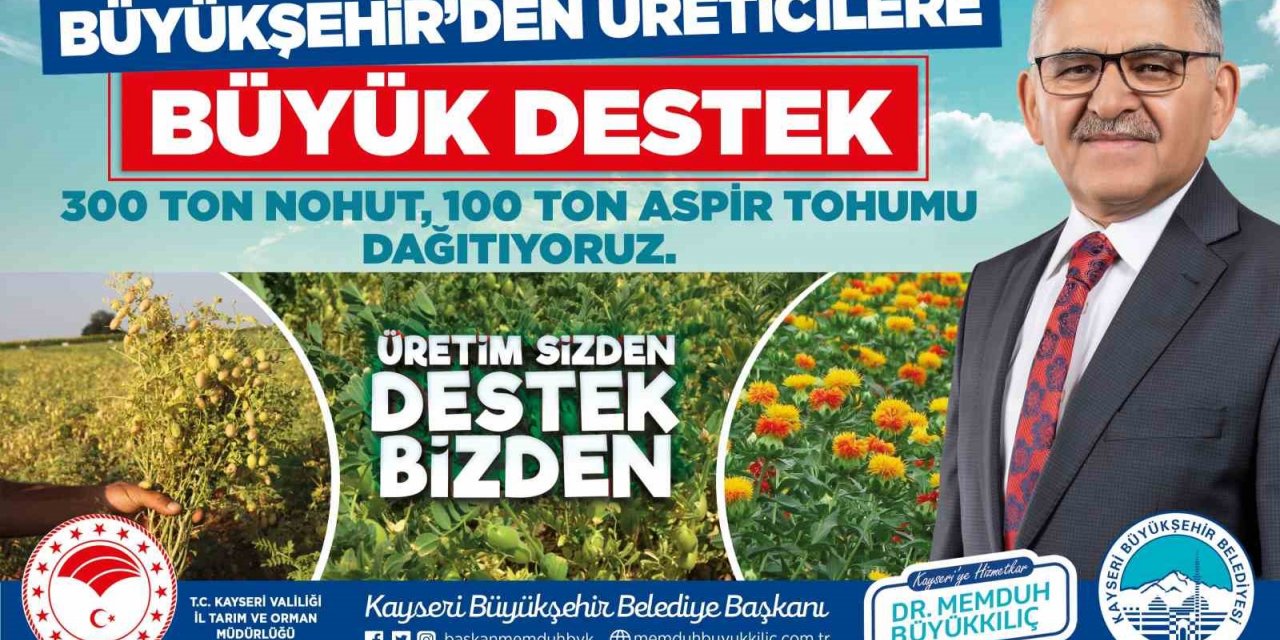 Başkan Büyükkılıç: "16 ilçemize 400 ton tohum dağıtıyoruz"