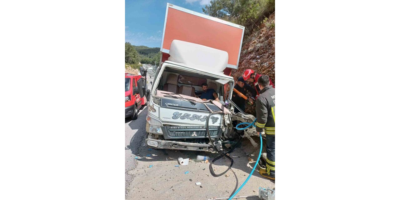 Kamyon sürücüsü ölümden döndü