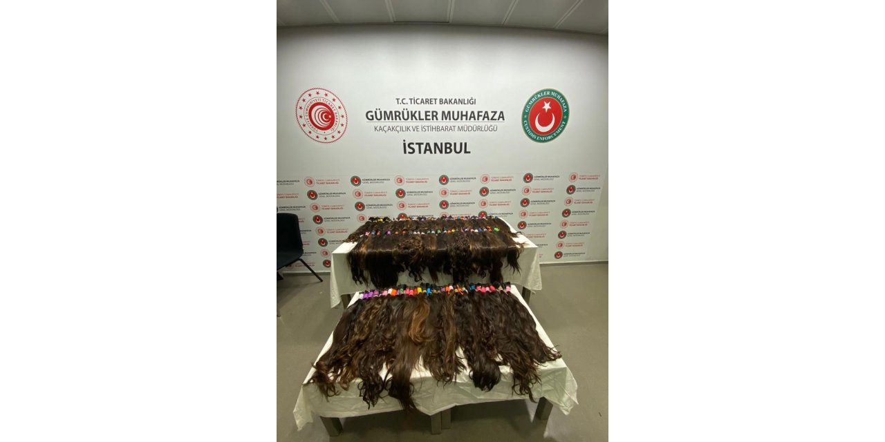 Sabiha Gökçen’de valiz içerisinde kilolarca insan saçı ele geçirildi