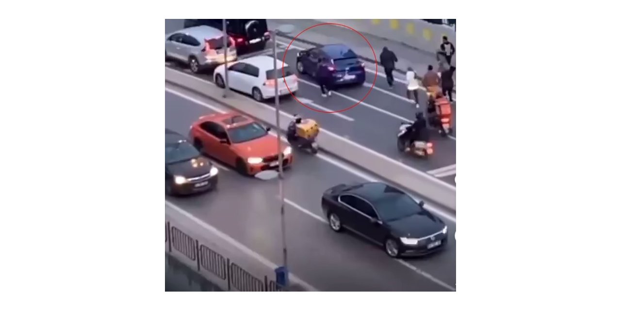 Film sahnelerini aratmayan kovalamaca: kaza yapıp kaçmaya çalıştı, o anlar kamerada