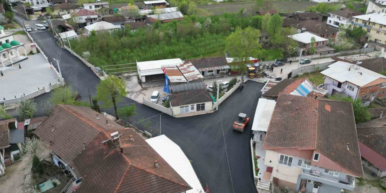 O mahalleye 3 bin 400 ton asfalt serimi yapıldı