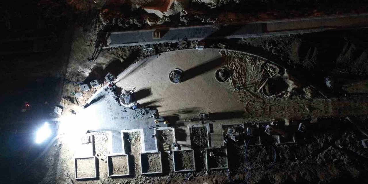 Doğankent Çayır Mera Çocuk Parkında hummalı çalışma