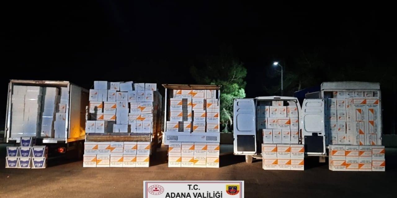 Adana’da 12 milyon 250 bin makaron ele geçirildi