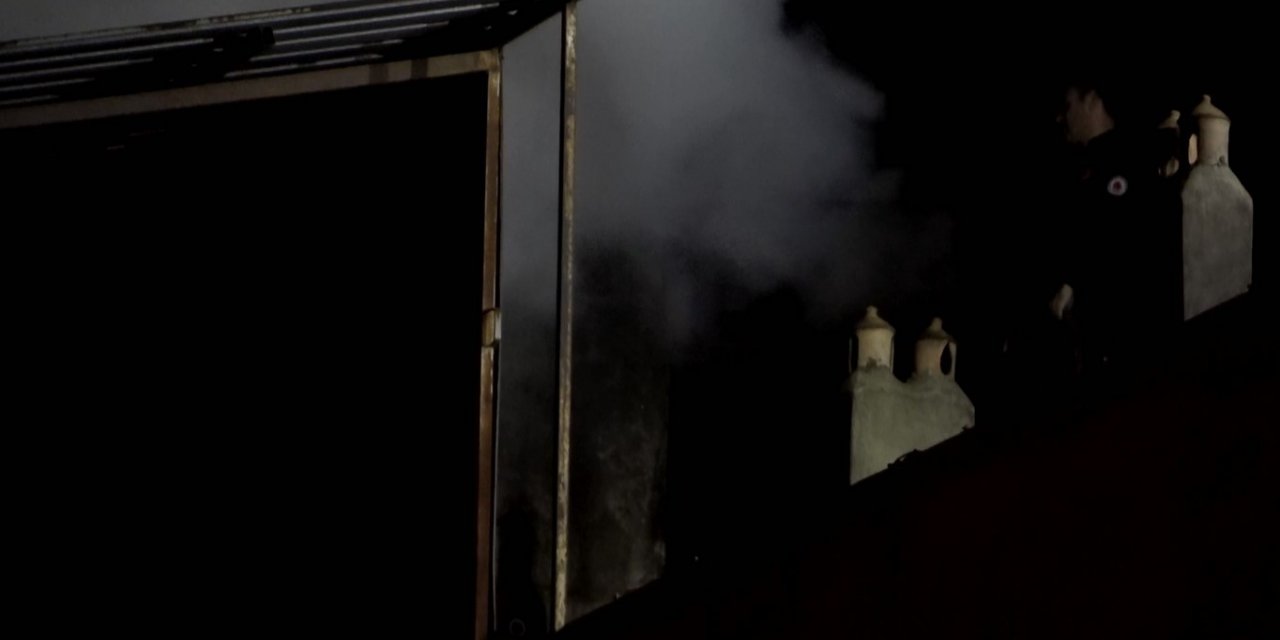 Fırının bacasında yangın