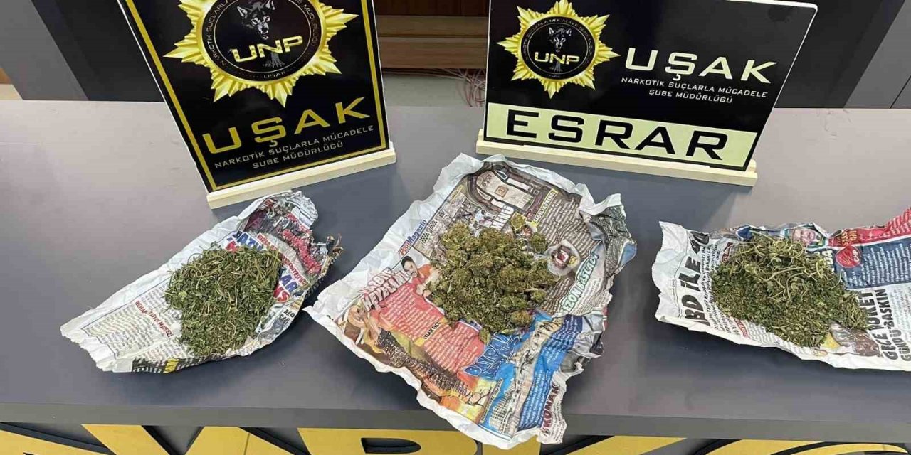 Uşak’ta yüzlerce uyuşturucu hap ele geçirildi