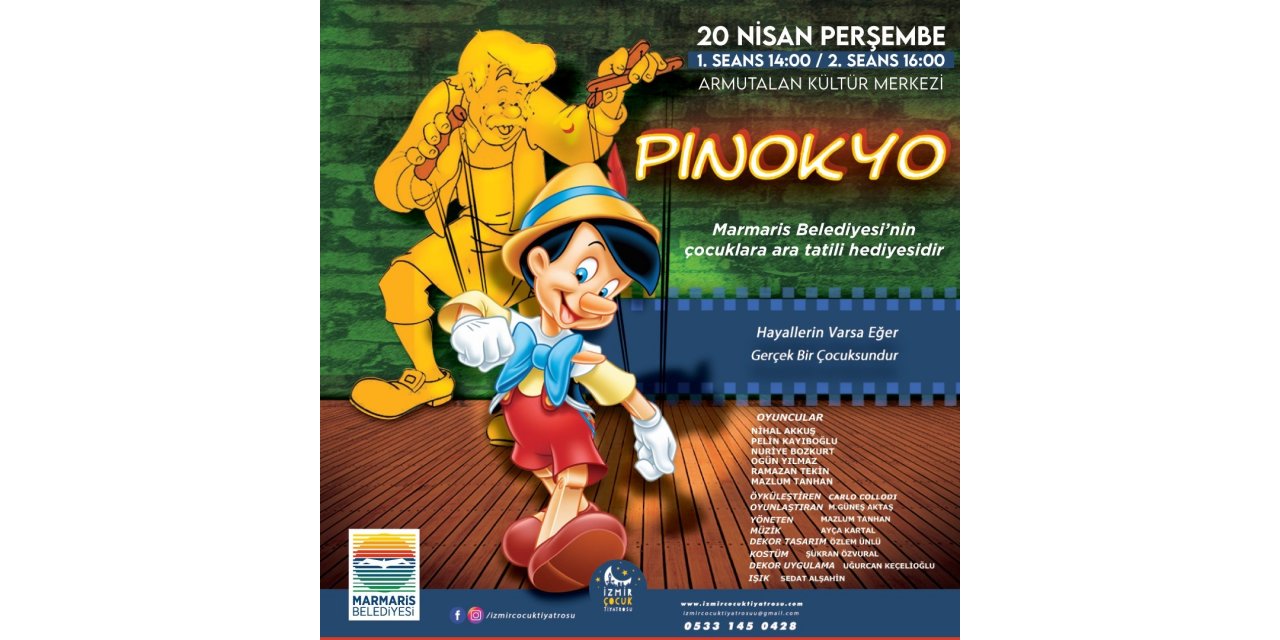 Pinokyo Marmaris’e geliyor