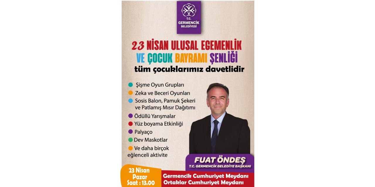 Germencik Belediyesi’nden 23 Nisan’da çocuklara özel şenlik