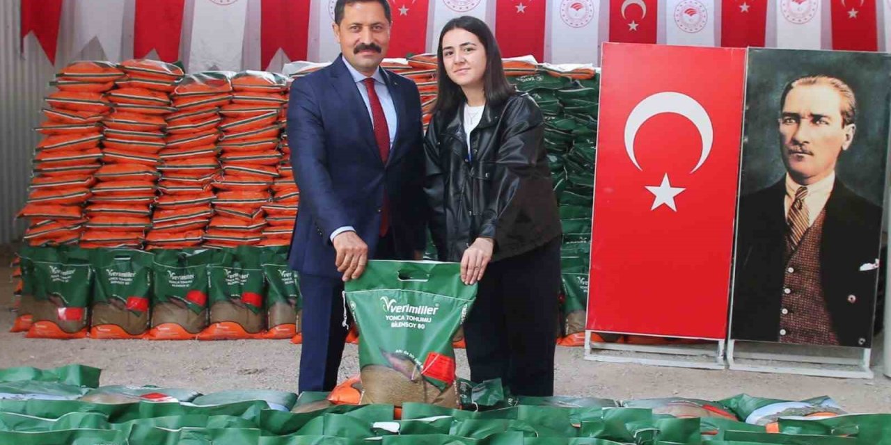 Amasya çiftçisine 55 bin kilo yem bitkisi tohumu desteği