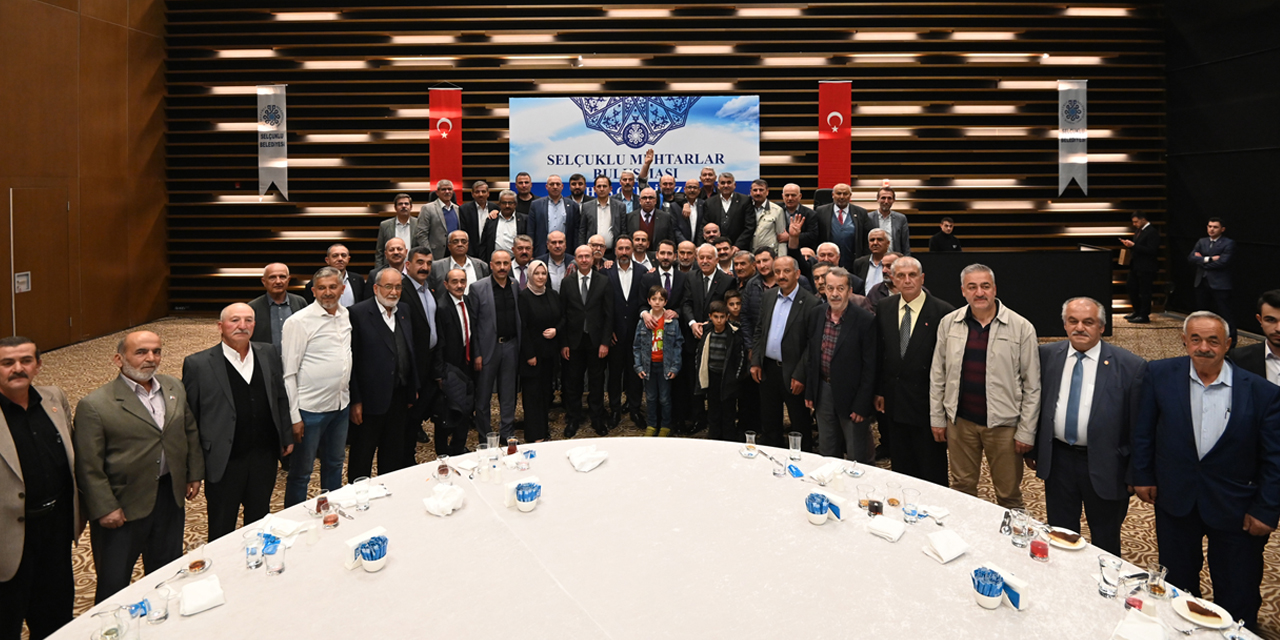Konya haber! Selçuklu muhtarları iftarda buluştu