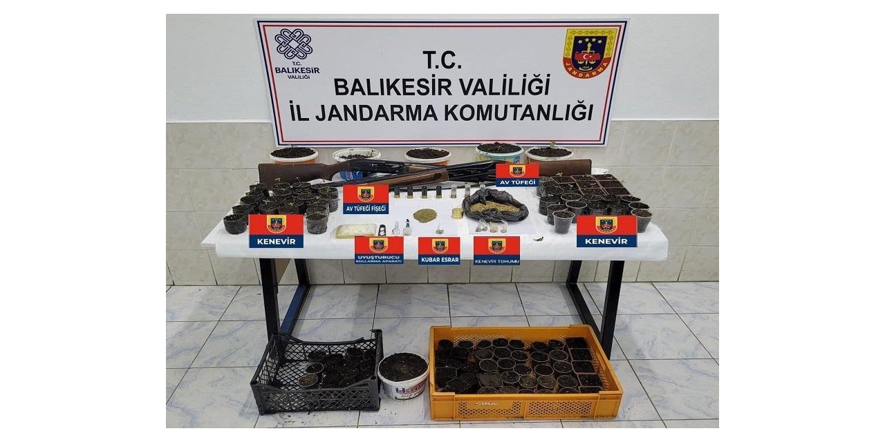 Balıkesir’de jandarmadan uyuşturucu operasyonu