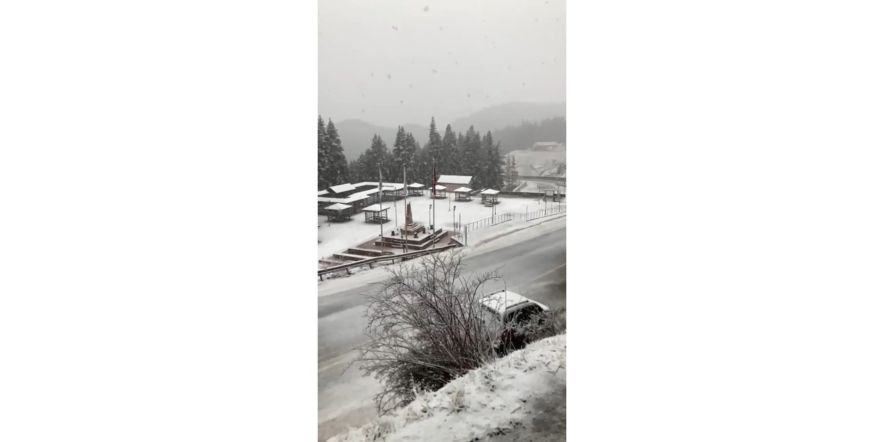 Ilgaz Dağı’nda nisan ayında kar sürprizi