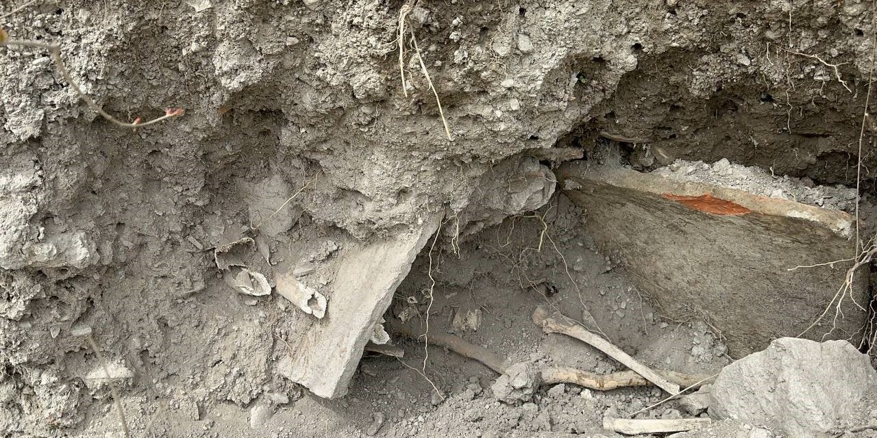 İznik’te Bizans dönemine ait mezar ve insan kemikleri bulundu