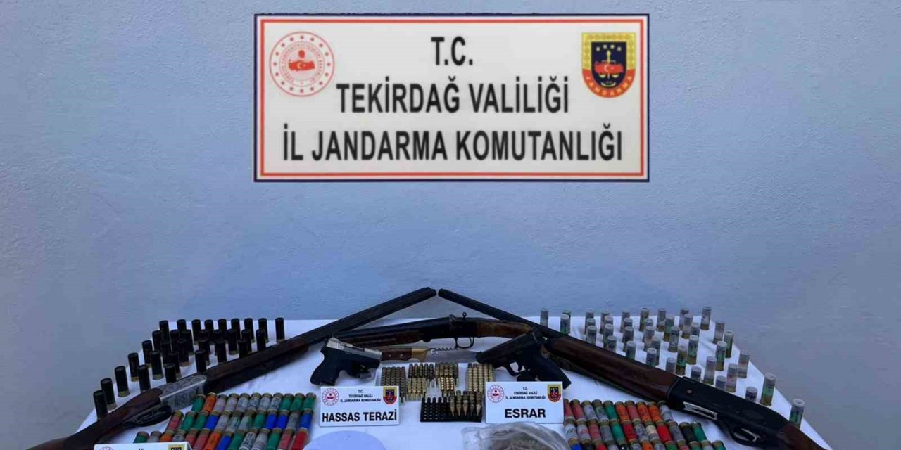Tekirdağ’da silah ve uyuşturucu operasyonu