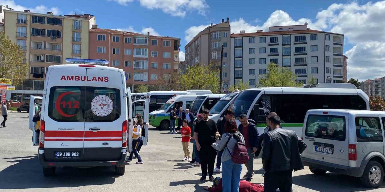 Çorlu Otogarı’nda görünmez kaza
