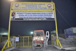 Seydişehir hayvan pazarında ilaçlama