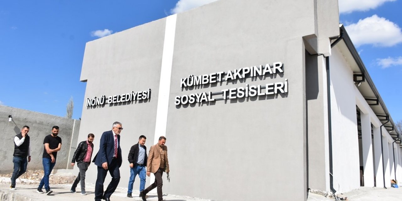İnönü Kümbet Akpınar Mahallesindeki sosyal tesis projesinde hızla sona yaklaşılıyor