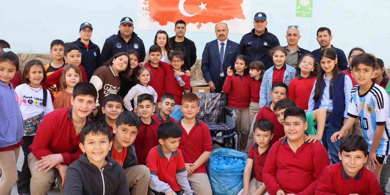 Çocukların topladığı plastik kapaklar engellilere umut oldu