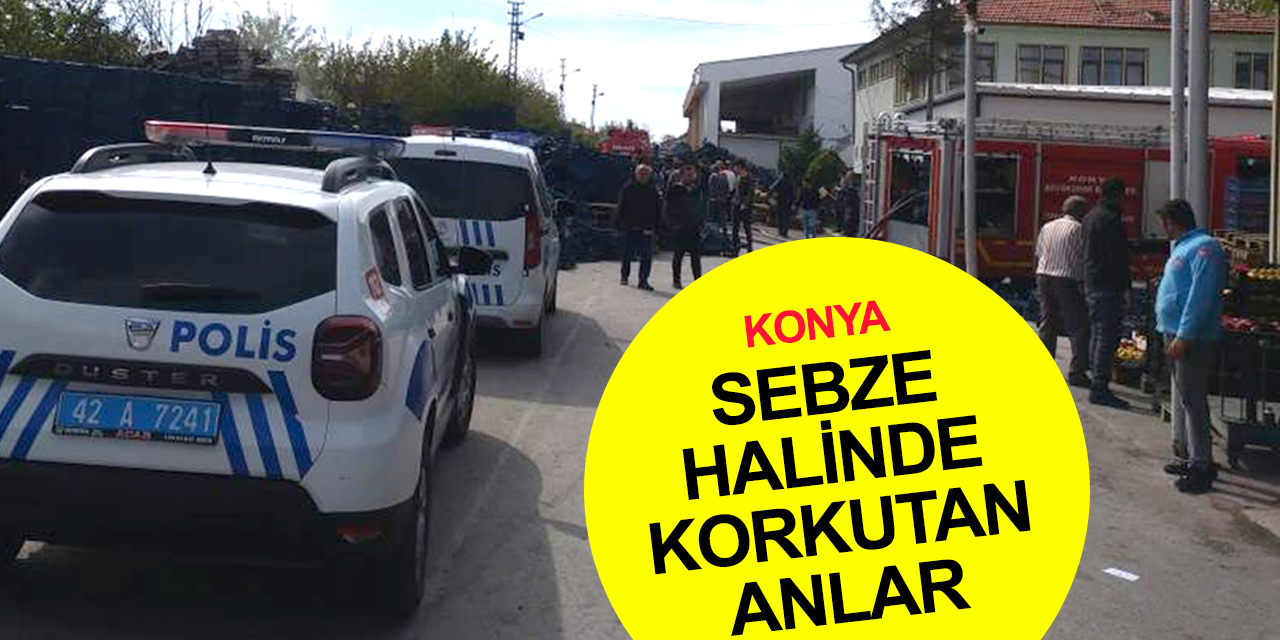 Konya sebze halinde yangın! Korkulan olmadı