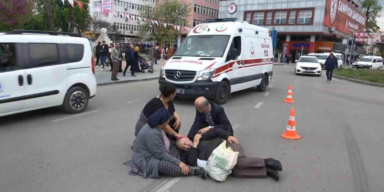 Yaya geçidini kullanmayan vatandaşa otomobil çarptı