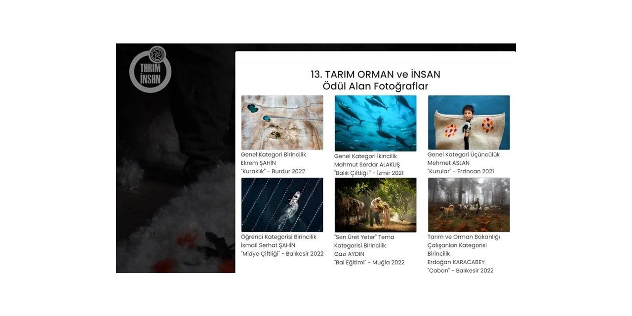 13. Tarım Orman ve İnsan Fotoğraf Yarışması’nda sonuçlar belli oldu