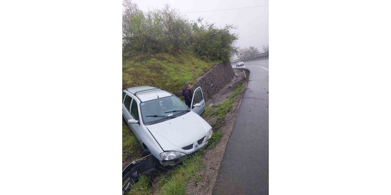 Kontrolden çıkan otomobil kaza yaptı: 1 yaralı