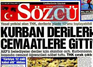 Kurban derisi Sözcü'yü gerdi!