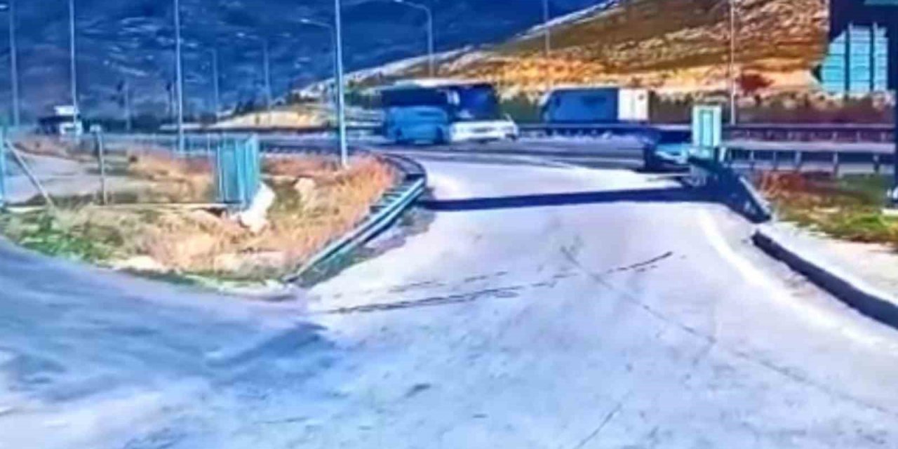 Dinlenme tesisine girmek isterken bariyerlere girdi