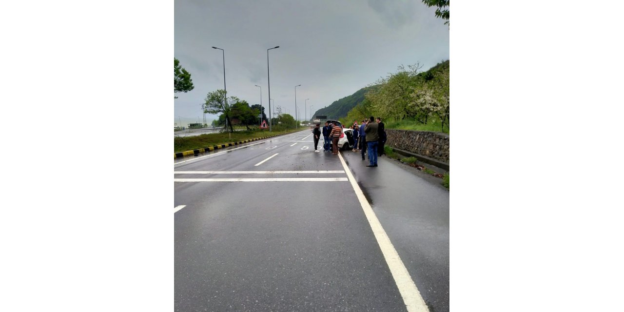 Otomobil elektrik aydınlatma direğine çarptı; 2 kişi yaralı