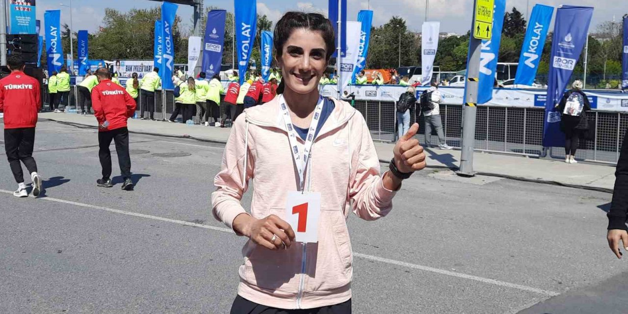 Depreme kampta yakalanan Yayla Gönen yarı maratonda birinci oldu
