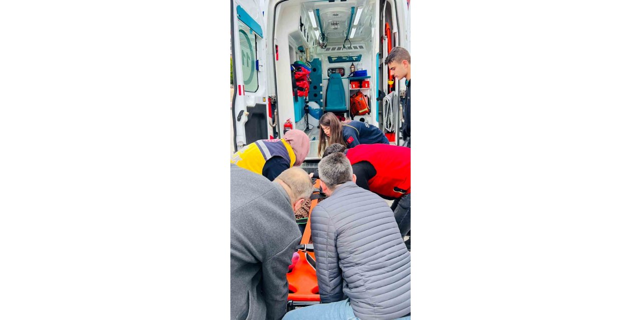 Otomobilin çarptığı yaya yaralandı