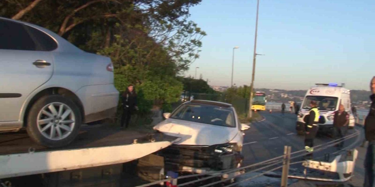 Beykoz’da iki araç kafa kafaya çarpıştı: 2 yaralı