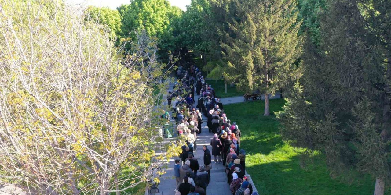 Domates fidesi alabilmek için uzun kuyruklar oluşturdular