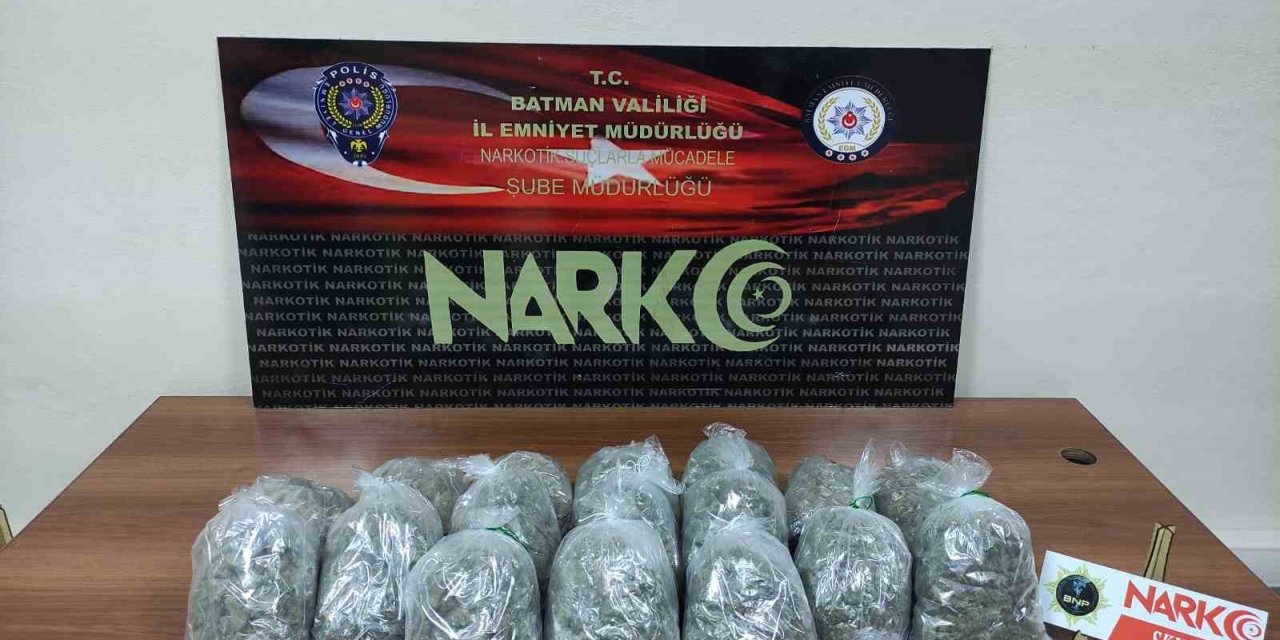 Batman’da 3 kilo 358 gram skunk ele geçirildi