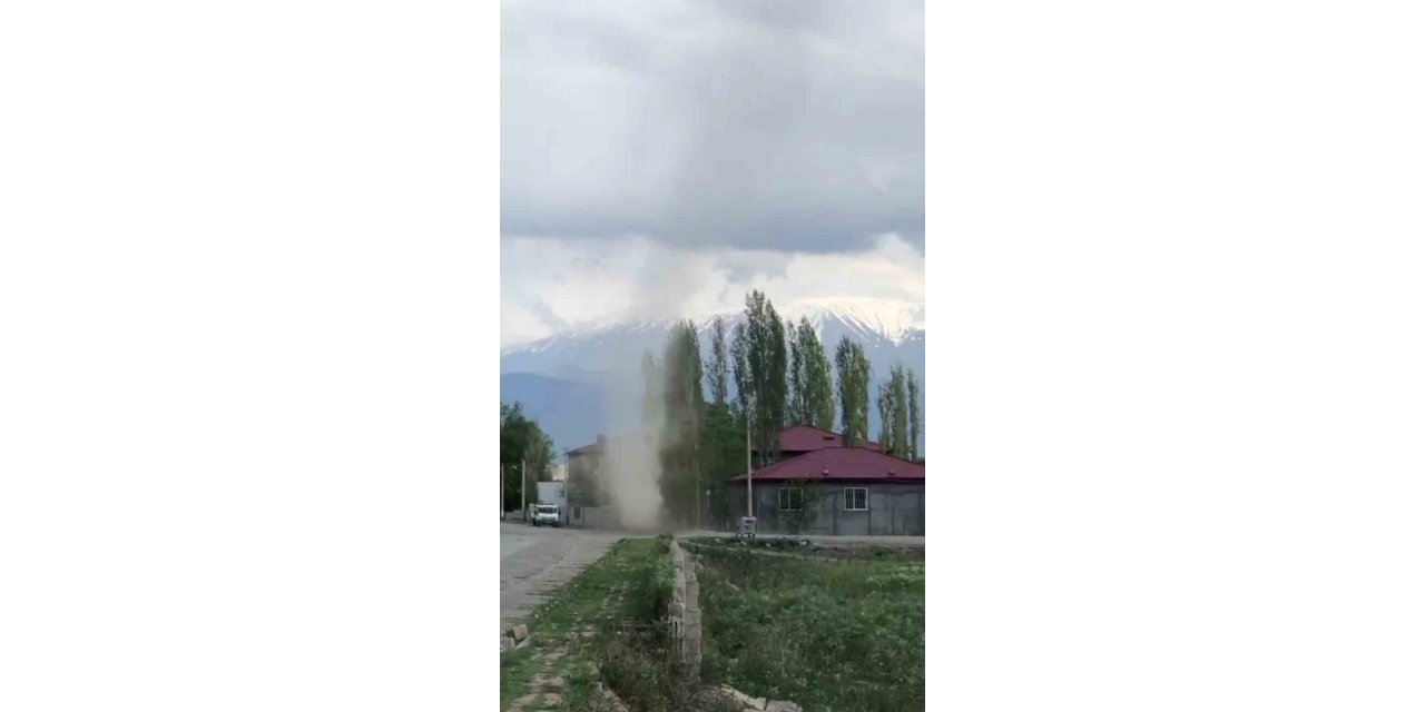 Iğdır’da aniden oluşan hortum korkuttu