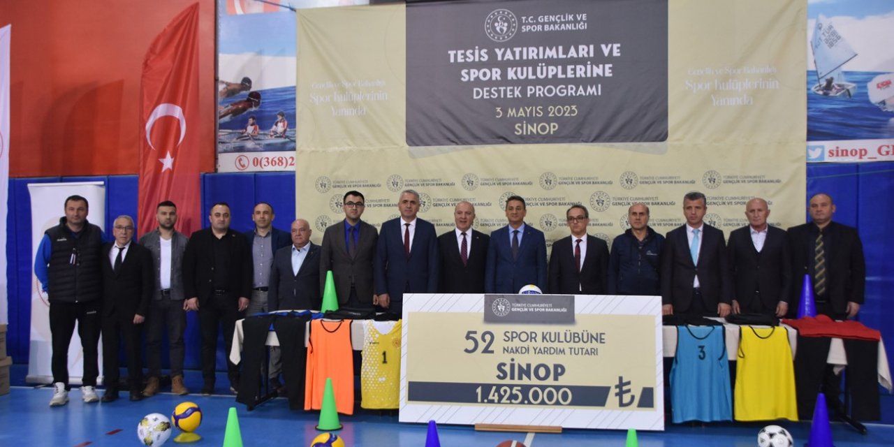 Sinop’ta 52 spor kulübüne 1,4 milyon lira destek