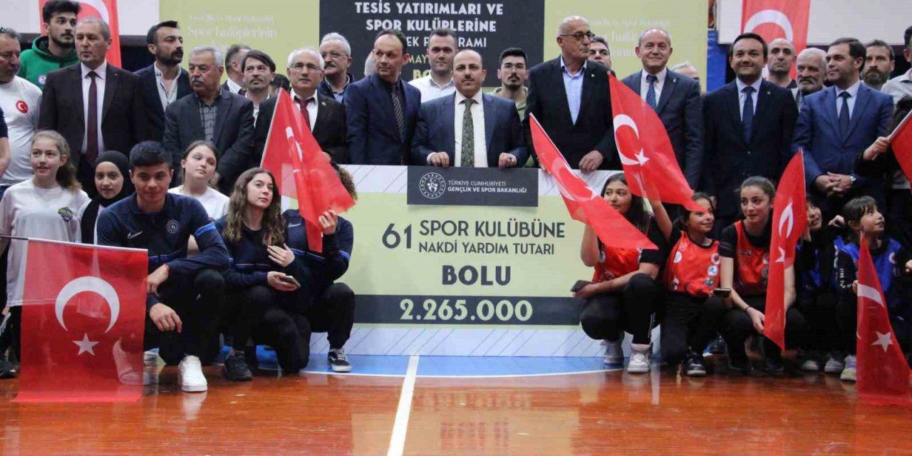 61 spor kulübüne 2 milyon 265 bin lira destek