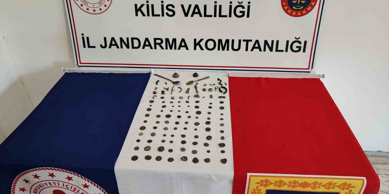 Kilis’te tarihi eser operasyonunda 2 gözaltı