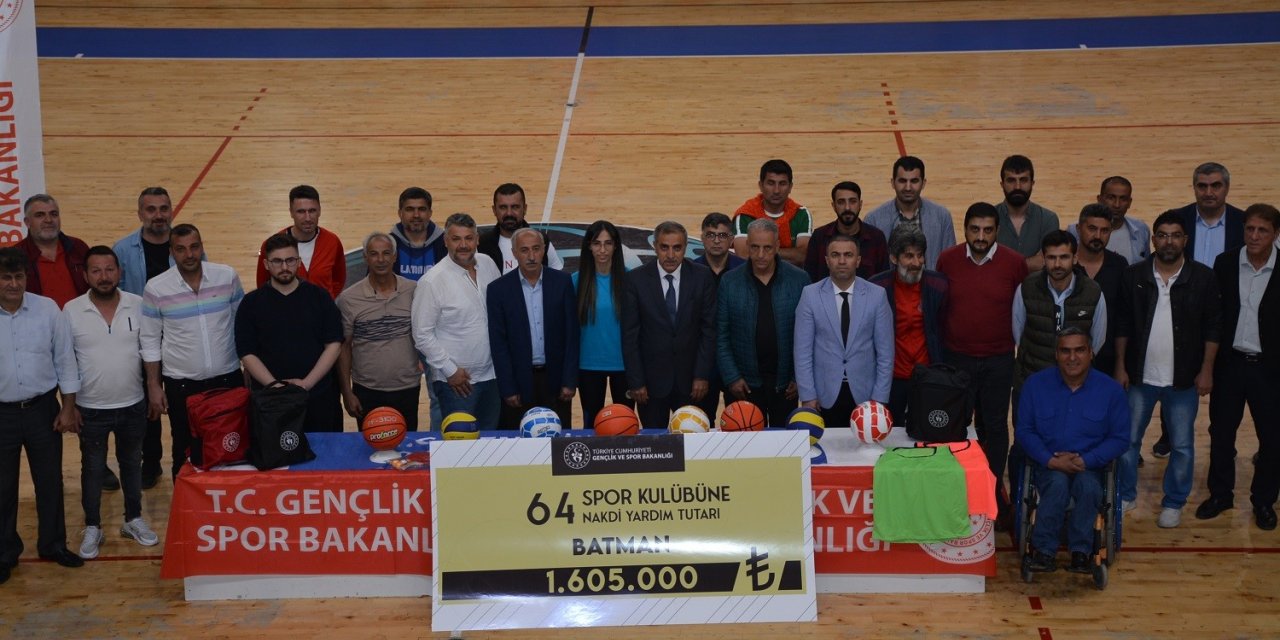 Batman’da 64 spor kulübüne 1 milyon 605 bin TL destek