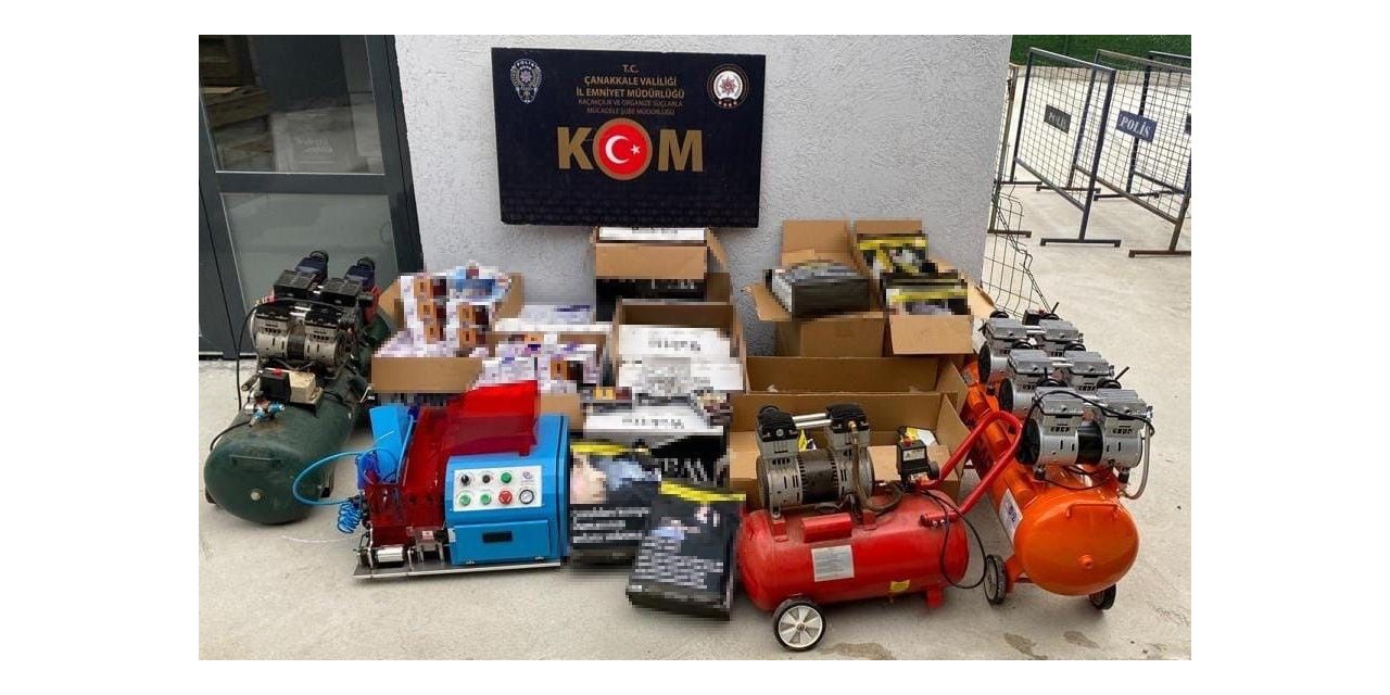 Çanakkale’de kaçak sigara operasyonu